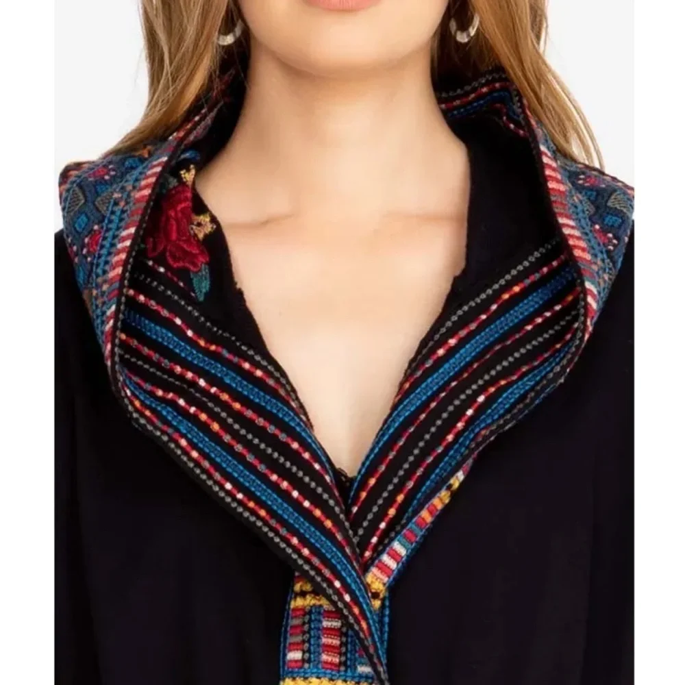 NWT! Johnny Was XL Tia embroidered hooded anorak coat.